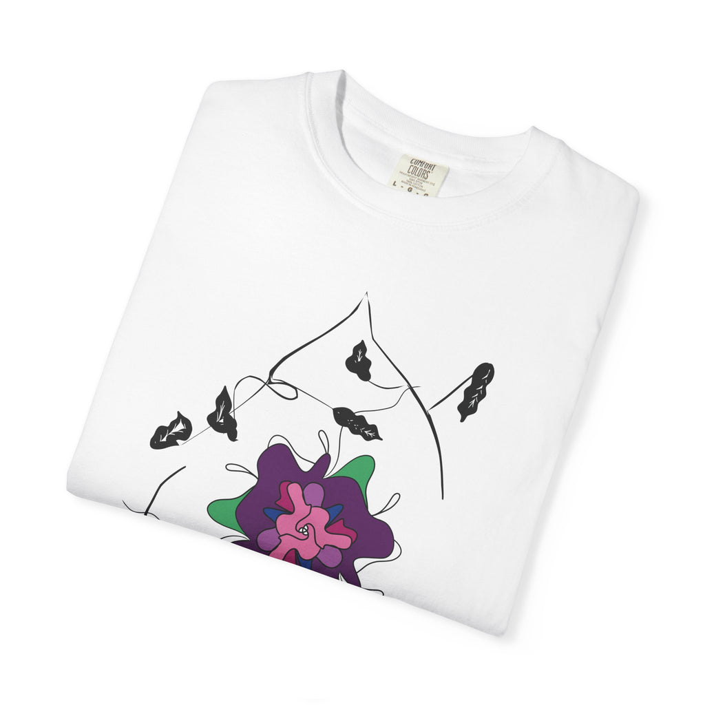 Floral Abstract Tee — Purple Bloom Graphic T-Shirt