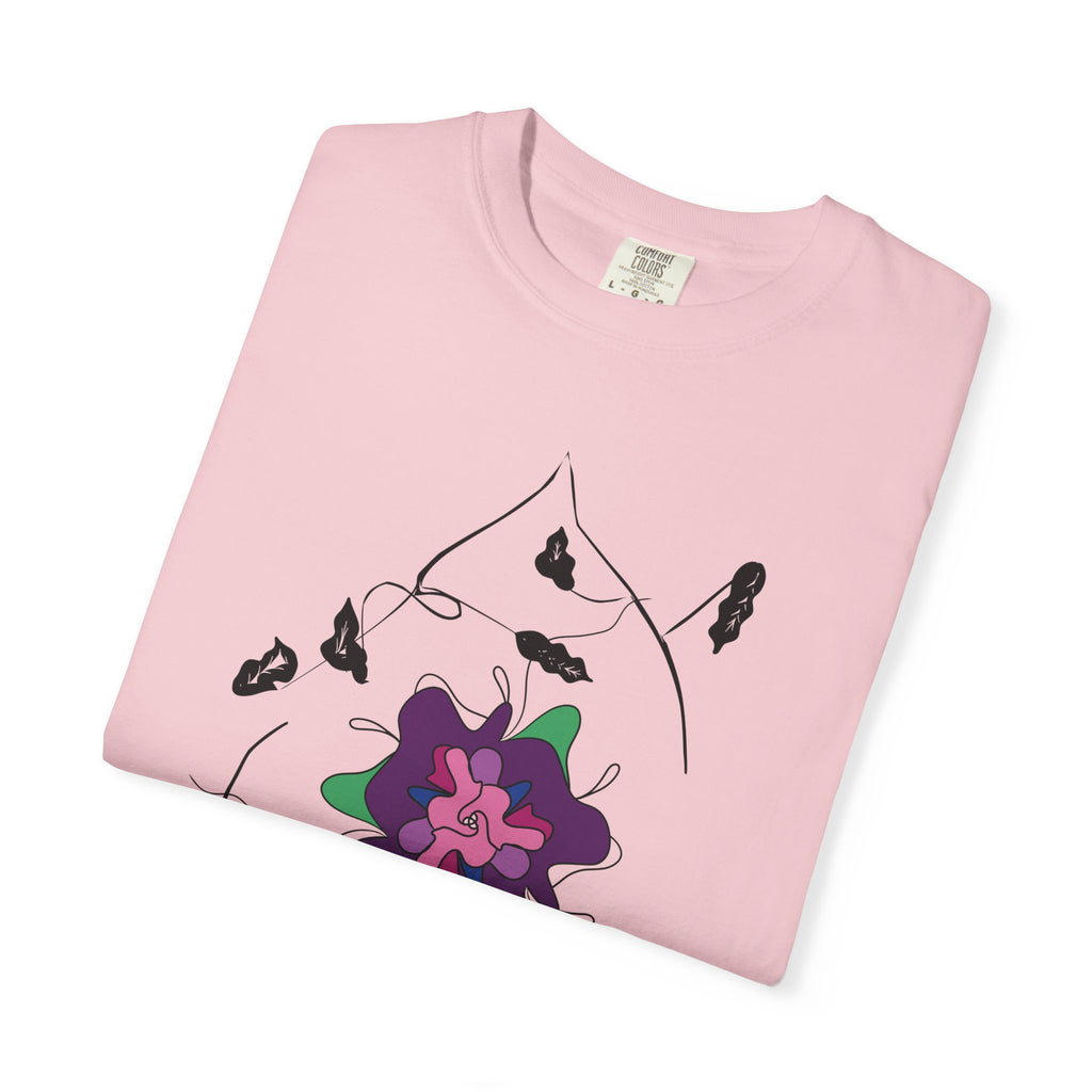 Floral Abstract Tee — Purple Bloom Graphic T-Shirt
