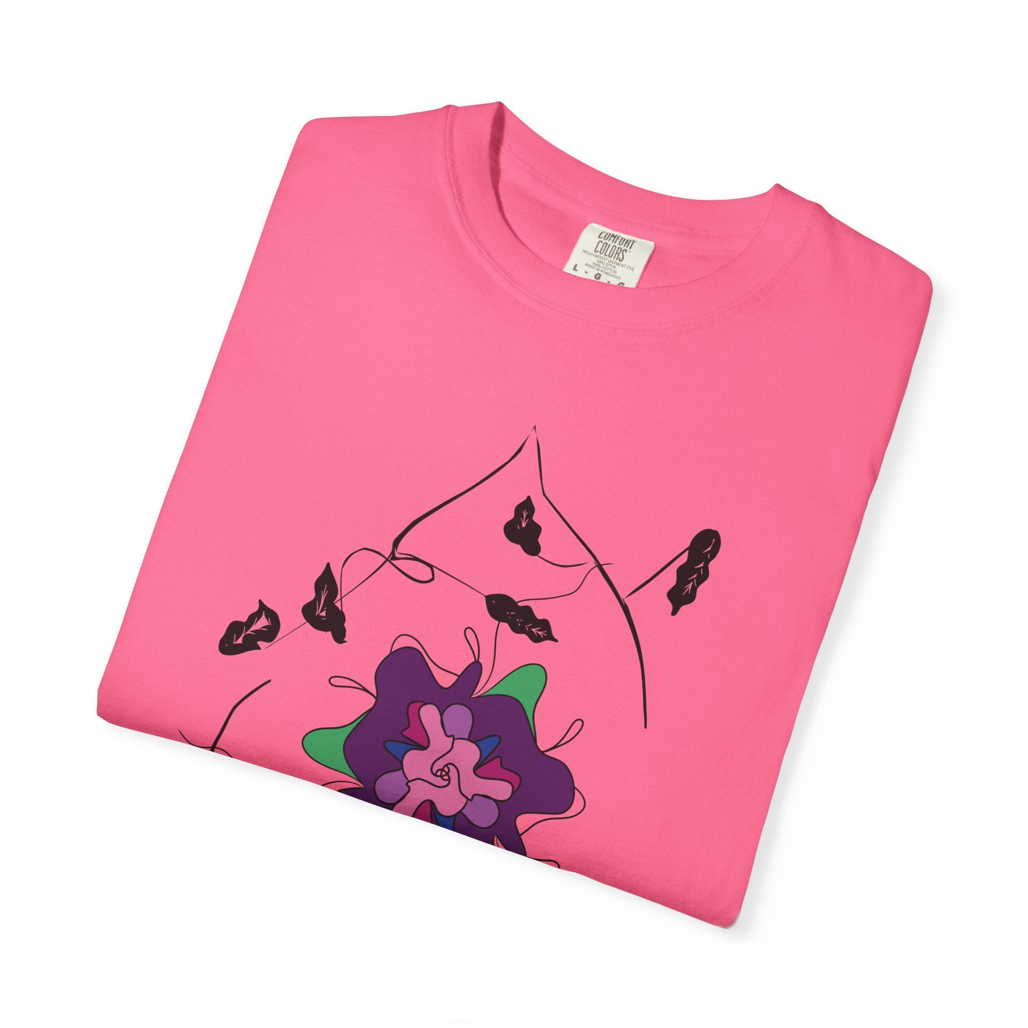 Floral Abstract Tee — Purple Bloom Graphic T-Shirt