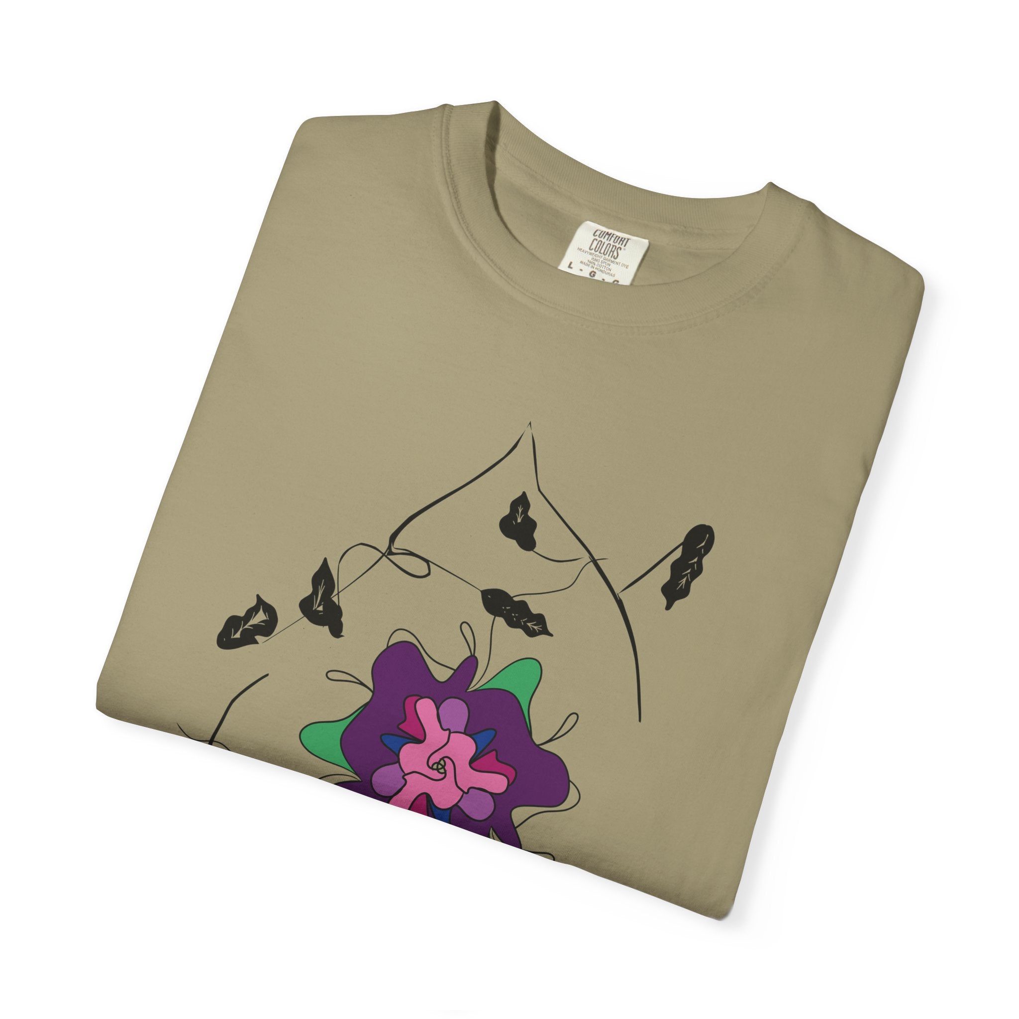 Floral Abstract Tee — Purple Bloom Graphic T-Shirt