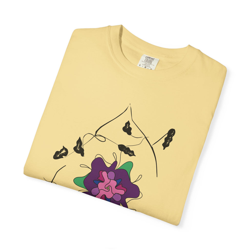 Floral Abstract Tee — Purple Bloom Graphic T-Shirt